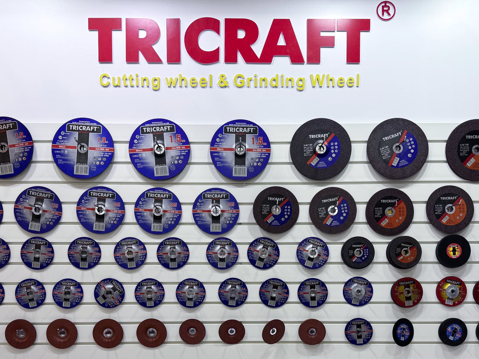 TRICRAFT SHOW SMALL cutting grinding wheels manufacturer China